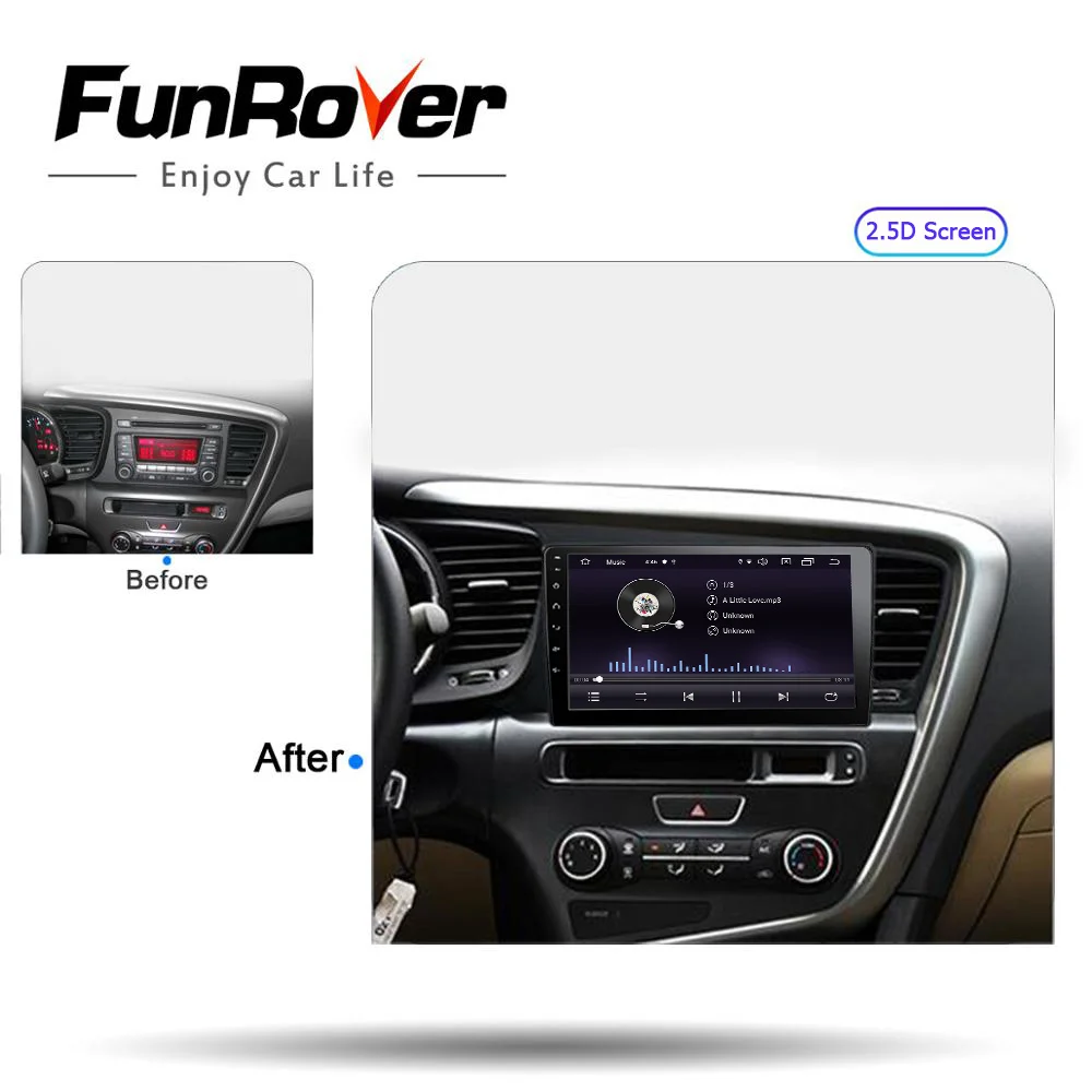 Funrover для Kia Оптима 3 K5 2011 2012 2013 автомобиль Радио Мультимедийный видеоплеер gps без 2din 2 din Android 9,0 RDS