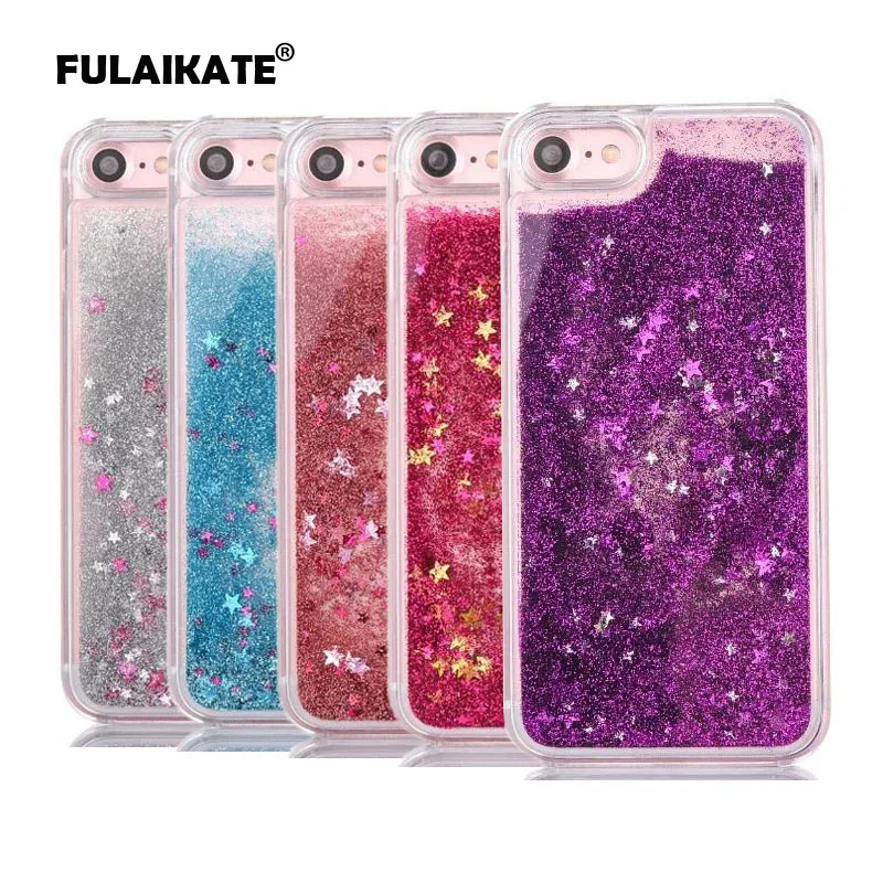 FULAIKATE зыбучий песок звезда динамический Жидкий чехол для iphone 6 6s Блестящий задняя