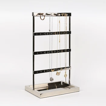 

New silver jewelry display stand, earrings, hand necklace, ring storage rack, home dressing table, desktop decoration