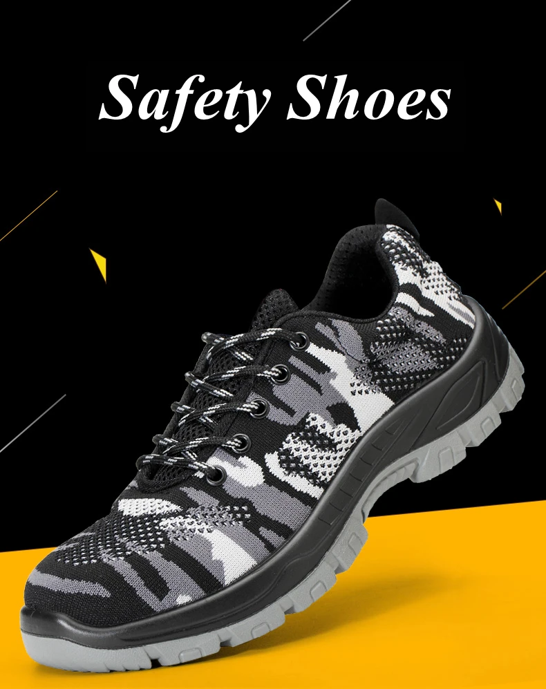 Для мужчин и wo Для мужчин безопасная обувь, дышащие, со стальным носком, обувь без каблука, разбить анти-пирсинг противоскользящие износостойкие Рабочая обувь