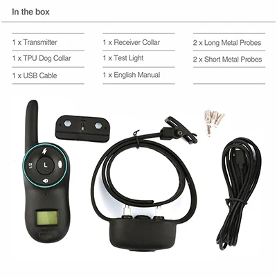 Electric Dog Training Collars IP67 Waterproof Rechargeable Dog Collars With 400m Remote Control Receiver Pet Training Collars - Цвет: for 1 dog