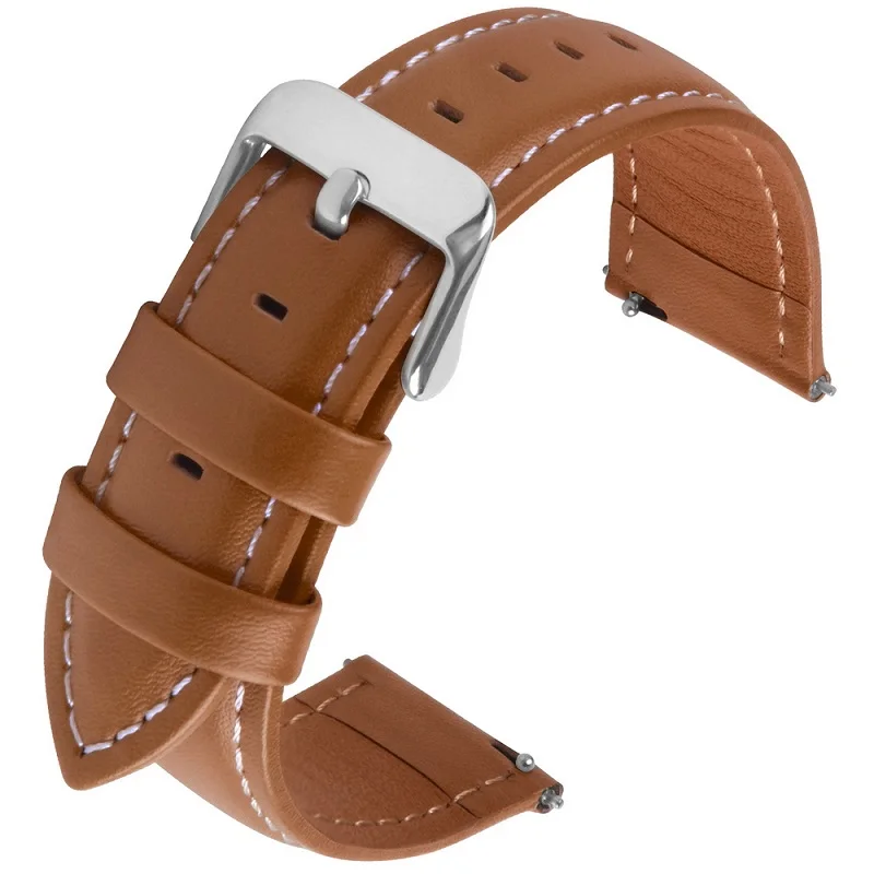Для samsung gear S2 классические/samsung gear спортивные часы, Fullmosa 20 мм кожаный ремешок для часов с быстроразъемным контактом для huawei Watch 2 - Цвет ремешка: Brown