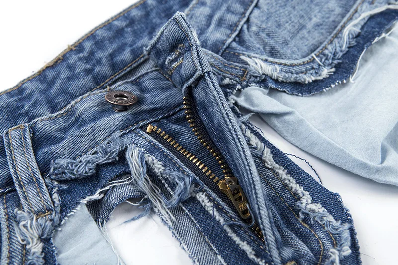 Мальчик друг стиль женские рваные джинсы сексуальные Средняя Талия выдалбливают открытая спина поврежденные джинсы повседневные длинные брюки высокая улица