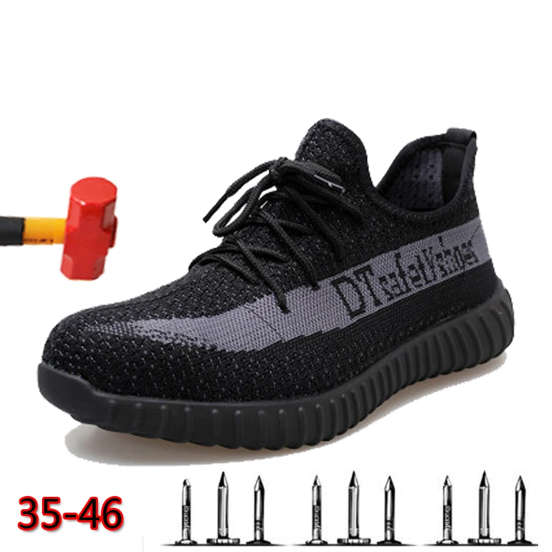 

2019 Safety Wear-resistant Non-slip safety Shoes Anti-puncture Puncture Safety Shoes Fly-spun Woven Steel Toe Cap Work Boots