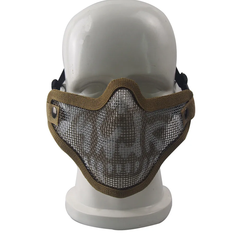 

Strike Metal Mesh Protective Skull Mask Half Face Tactical Military Adjustable Eye Protection War Game Hunting Bicycle Mask