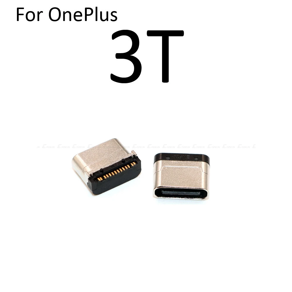 2 шт., новинка, Micro type-C, USB разъем, зарядный разъем, порт для OnePlus X 1 2 3 3T 5 5T 6 6T 7 Pro, запасные части - Цвет: For OnePlus 3T
