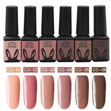 Формальдегид бесплатно 6 коричневых цветов светодиодный УФ-гель для ногтей Лак Блеск Маникюр Искусство Прочный гель лак для ногтей украшения инструменты