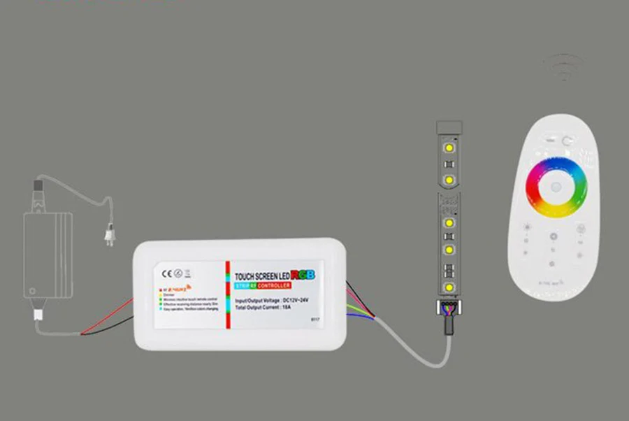 2,4G светодиодный контроллер беспроводной RGB RGBW Пульт дистанционного управления с настенным кронштейном