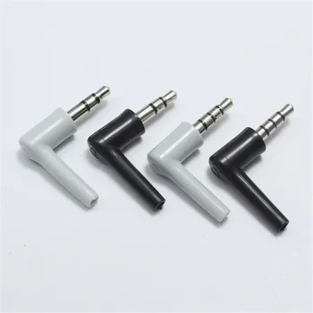 

100pcs Copper 3.5mm Stereo Headset Plug 3 4 pole 3.5 mm Audio Plug Jack Adaptor Connector for iphone white black