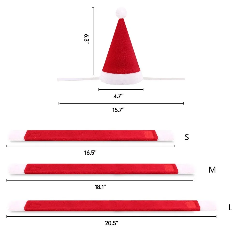 Шапки для собак и кошек, шапка Санта-Клауса, шарф для дня рождения и воротник, галстук-бабочка, Рождественский костюм для щенка, котенка, маленького размера, Аксессуары для кошек, собак и домашних животных