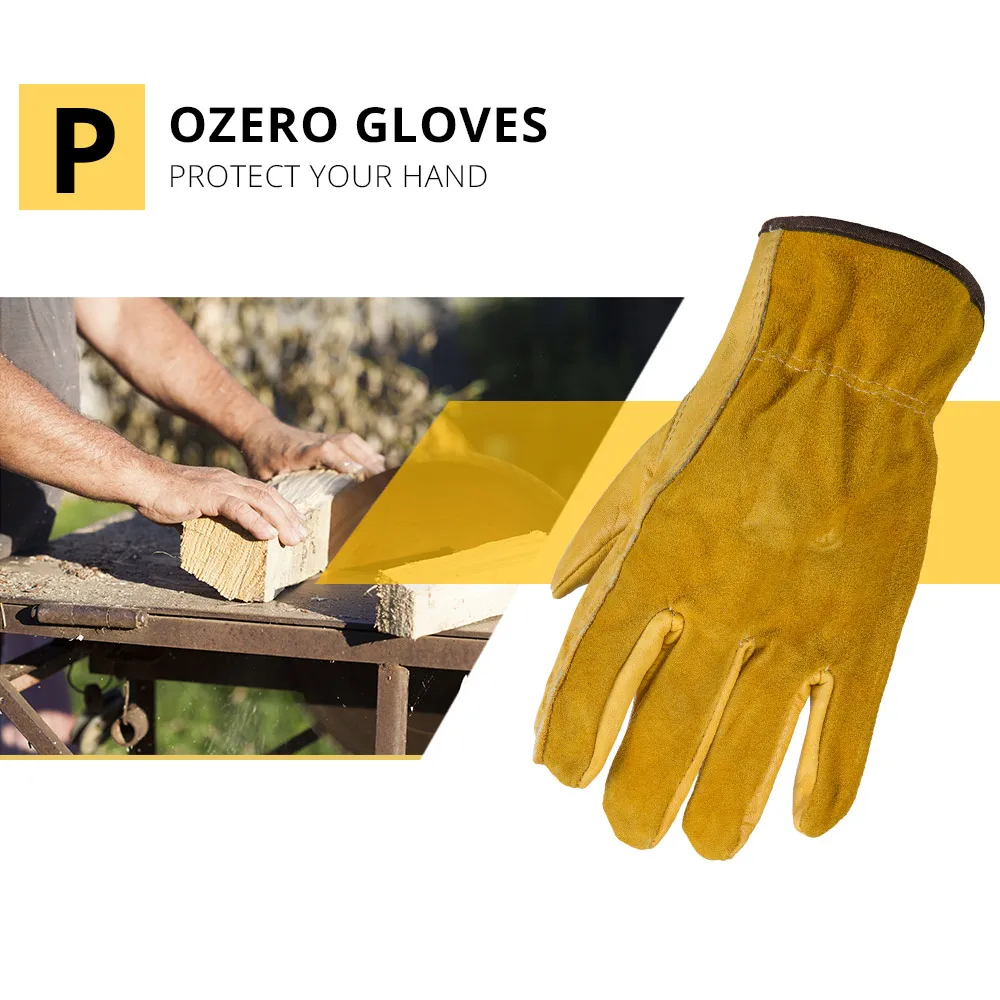 OZERO New Men's Work Gloves Cowhide Driver Security Protection Wear Safety Workers Welding Moto Gloves For Men 0007 OZERO New Men's Work Gloves Cowhide Driver Security Protection Wear Safety Workers Welding Moto Gloves For Men 0007