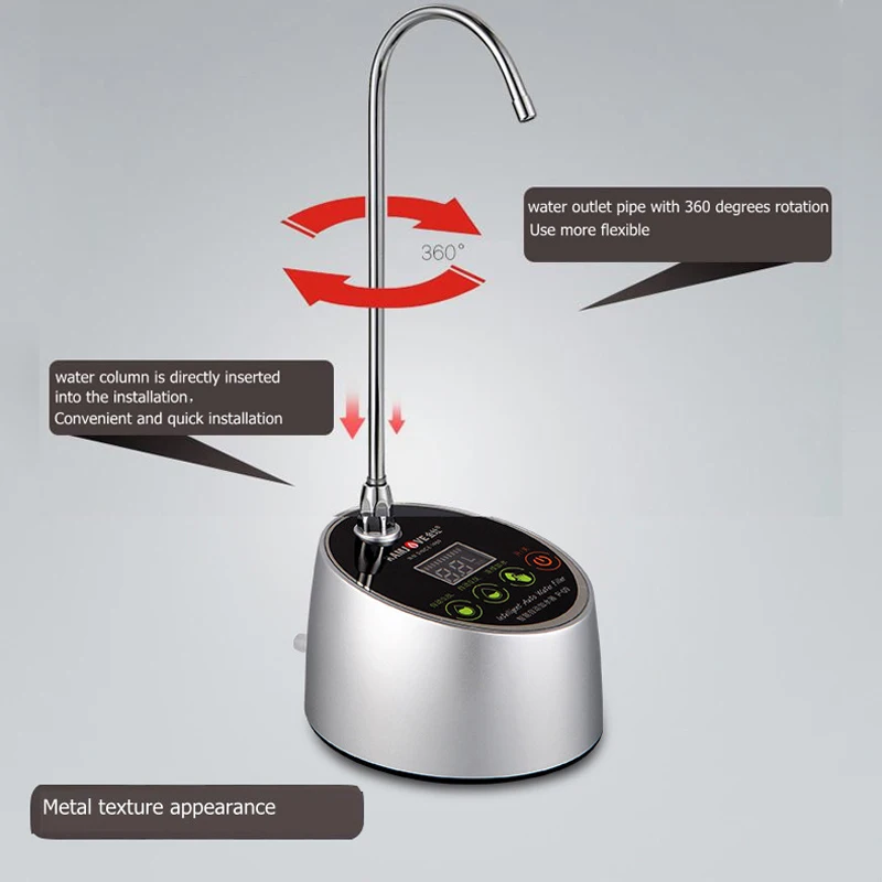 220V Wireless Electric Drinking Water Pump Desktop Water Dispenser Intelligent Bottled Water Electric Water Press Pump Bib Tap