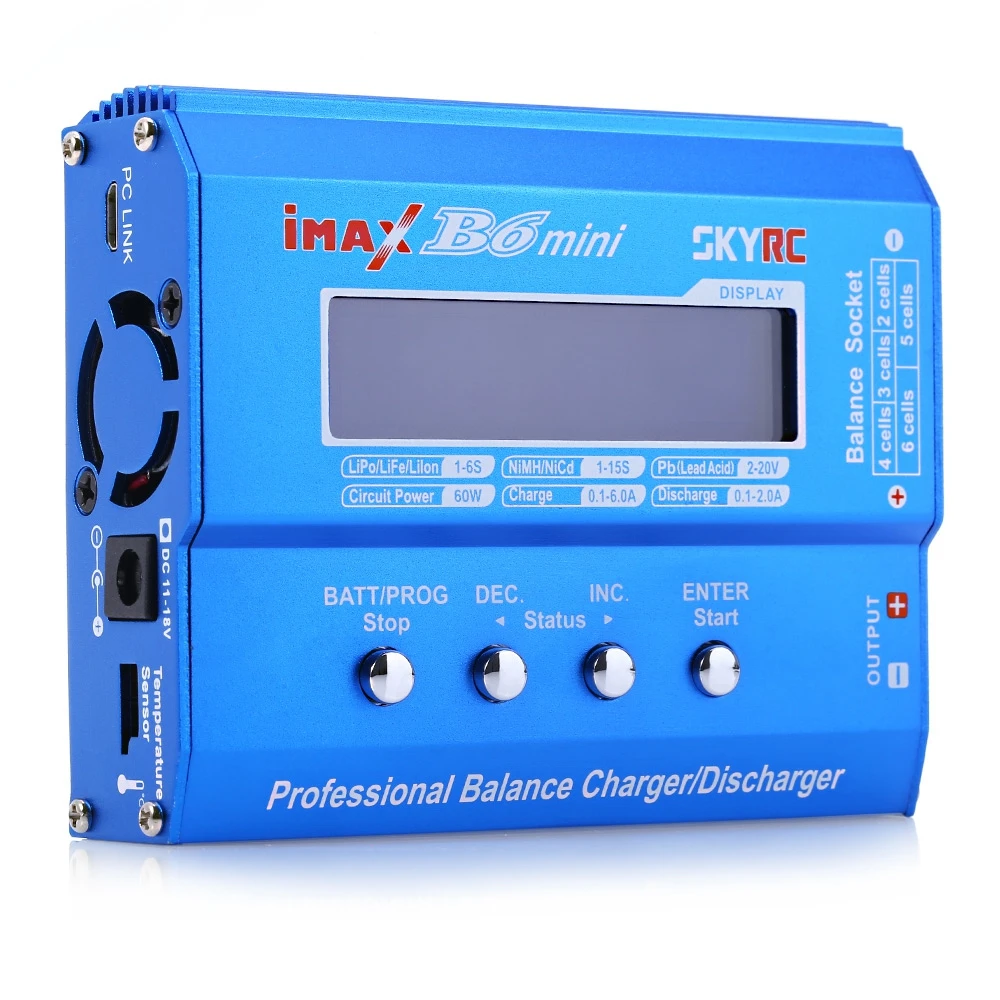 

Professional SKYRC IMAX B6 MINI Aircraft Balance Charger Discharger For RC Helicopter Battery Charging Re-Peak Mode NIMH/NICD