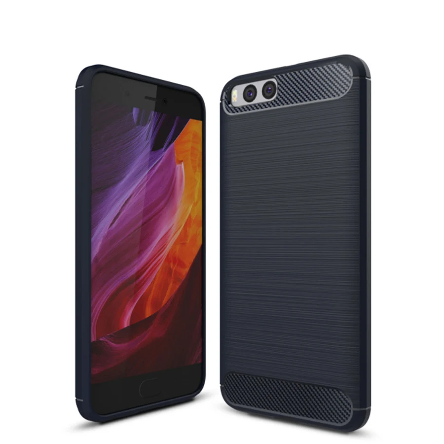 Best For Xiaomi mi 6 Case Carbon Fiber Xiaomi mi note 3 Case Brushed Silicone Protective Back Cover Shockproof Xiomi mi mix 2 mi6