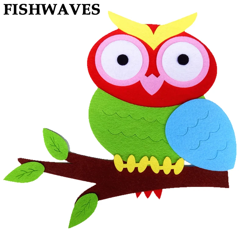 FISHWAVES милая сова войлочки резка валяния для Diy Детская комната украшения дома ручной работы Детский сад украшения войлоки Новые