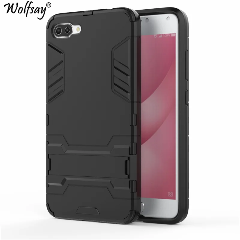 

Wolfsay For Case Asus Zenfone 4 Max Plus ZC554KL Cover Slim PC + Soft Rubber Armor Phone Case For Asus Zenfone 4 Max ZC554KL