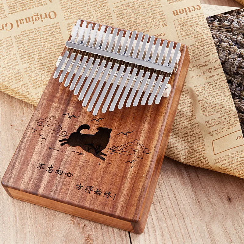 17 клавиш Kalimba красное дерево большого пальца фортепиано Mbira твердой древесины большого пальца пианино палец мини клавиатура инструмент Calimba Африканское натуральное пианино