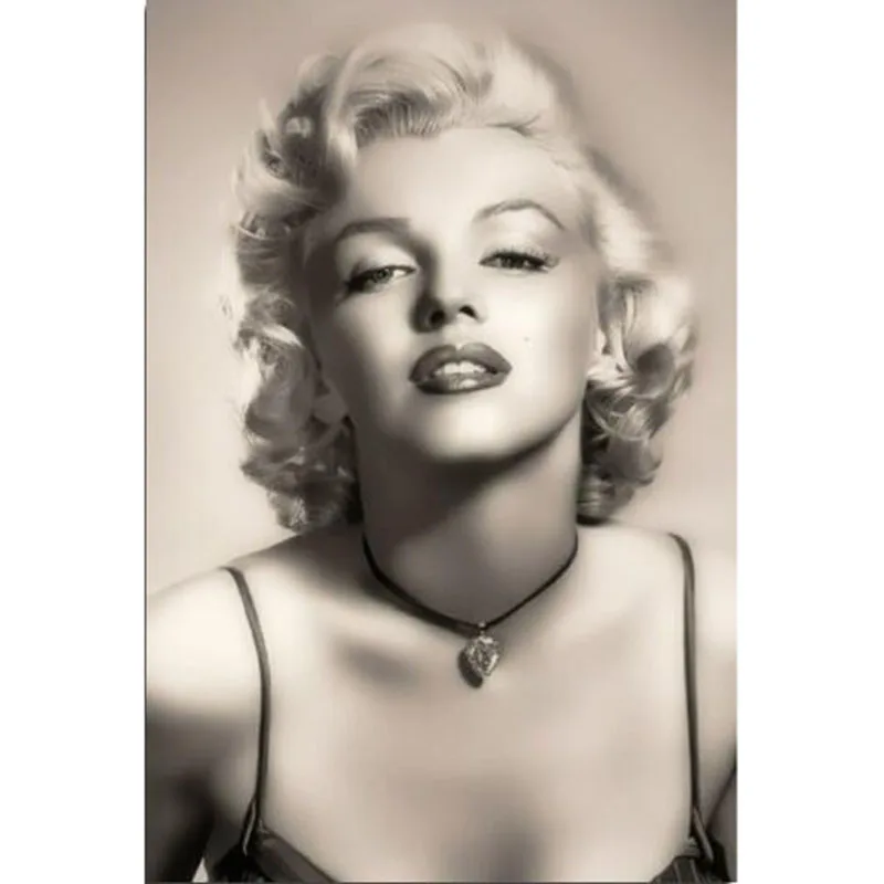 

Marilyn Monroe DIY Diamond Painting Cross Stitch Wall Sticker Diamond Embroidery Round Crystal Mosaic Pictures Stickers RY108