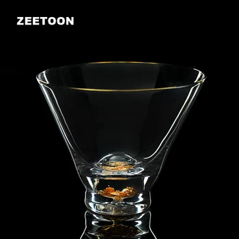 

100ml Boutique Gold Outline Clear Crystal Teacup Tea Cup Hat Tea Bowl Chinese Kung Fu Tea Set Master Cups Creative Home Decor