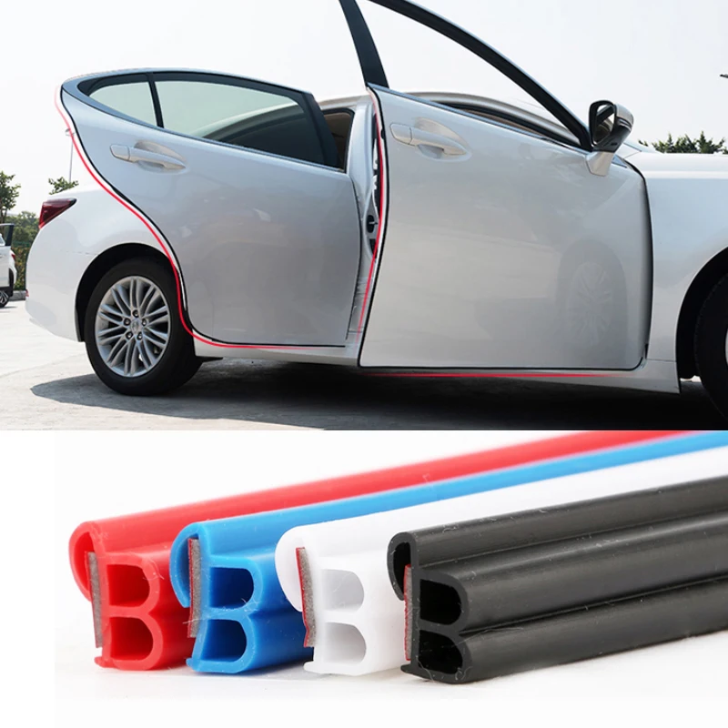 Car 5 Meters Self Adhesive Automotive Rubber Seal Strip Car Window Door Engine Cover Car Door Seal Edge Trim Noise Insulation