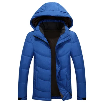 

New Fashion Brand Male Down Jacket Thick Hooded Windproof Winter jacket men Warm Snow coat Casual Men Clothing Plus Size