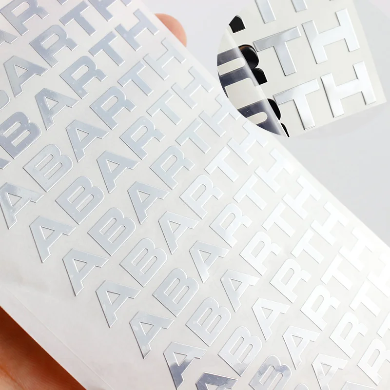 

100PCS Car Stickers For fiat ABARTH panda car accessories (chrome)