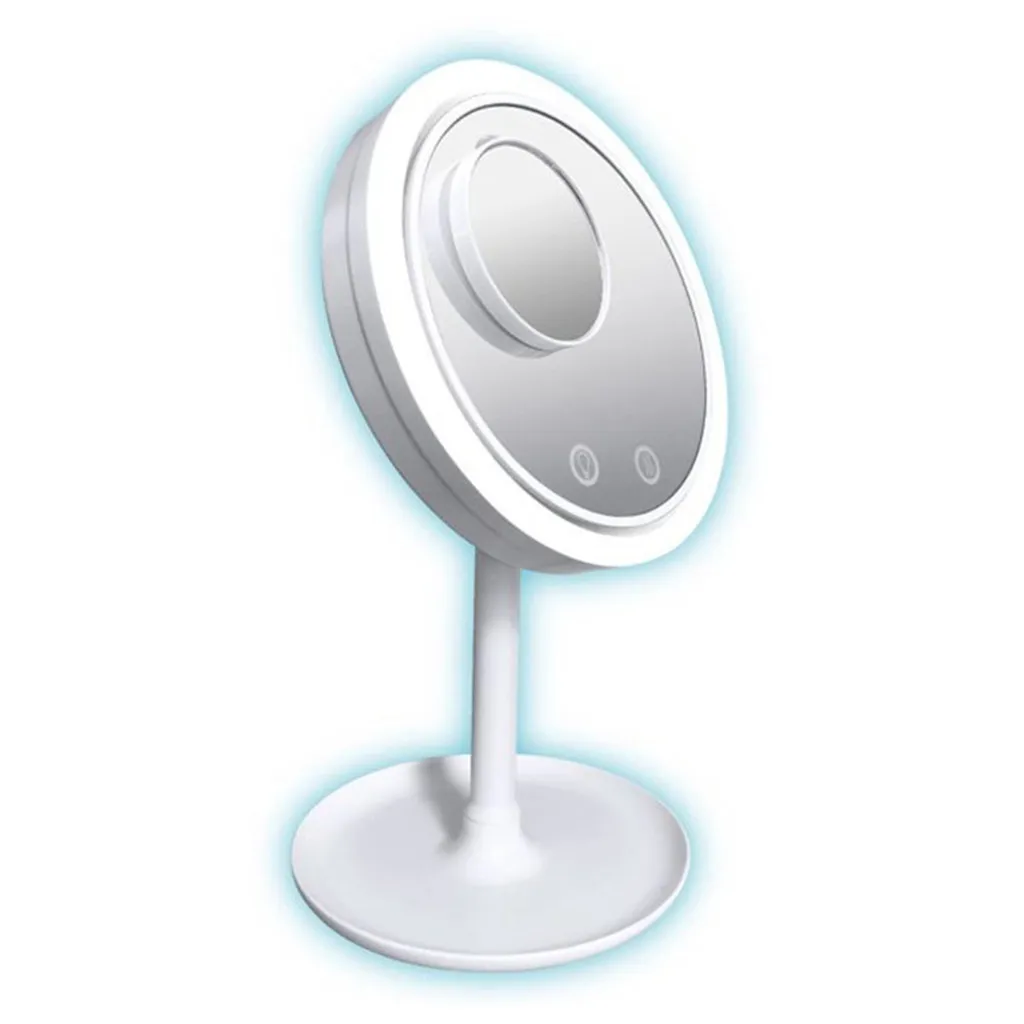 

DD MakeupMirror With Fan Makeup Mirror Three-in-one Lighted Mirror with Fan 5x Mag