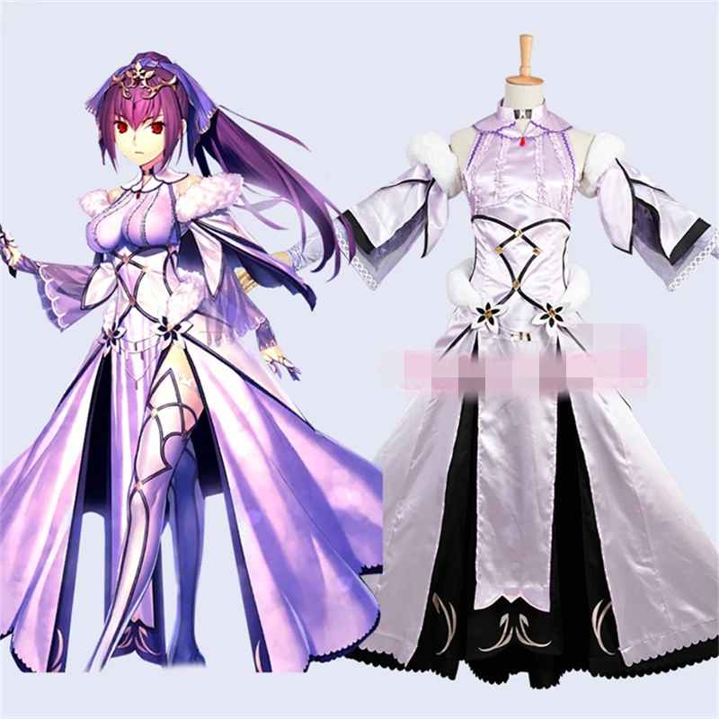Аниме Косплей Костюм Fate/Grand Order FGO Scathach четвёртый заказ мастера королева платье
