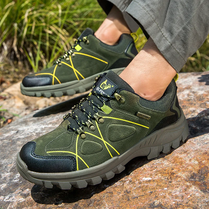 Army Green 47 Men Hiking Shoes 2018 Autumn Winter Camping Sneakers Male ...