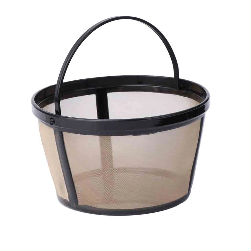 Reusable 10-12 Cup Coffee Filter Basket-style Permanent Metal Mesh Tool BPA Free