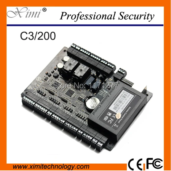 Door access control panel control two doors two ways input/output free SDK TCP/IP interlock C3-200 card access controller 100 000 log events capacity double door access control panel security card access office branches access controller c3 200