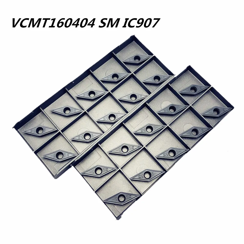 

20PCS VCMT160404 SM IC907/IC908 high quality cylindrical carbide tool CNC lathe tools finishing machining milling turning tool