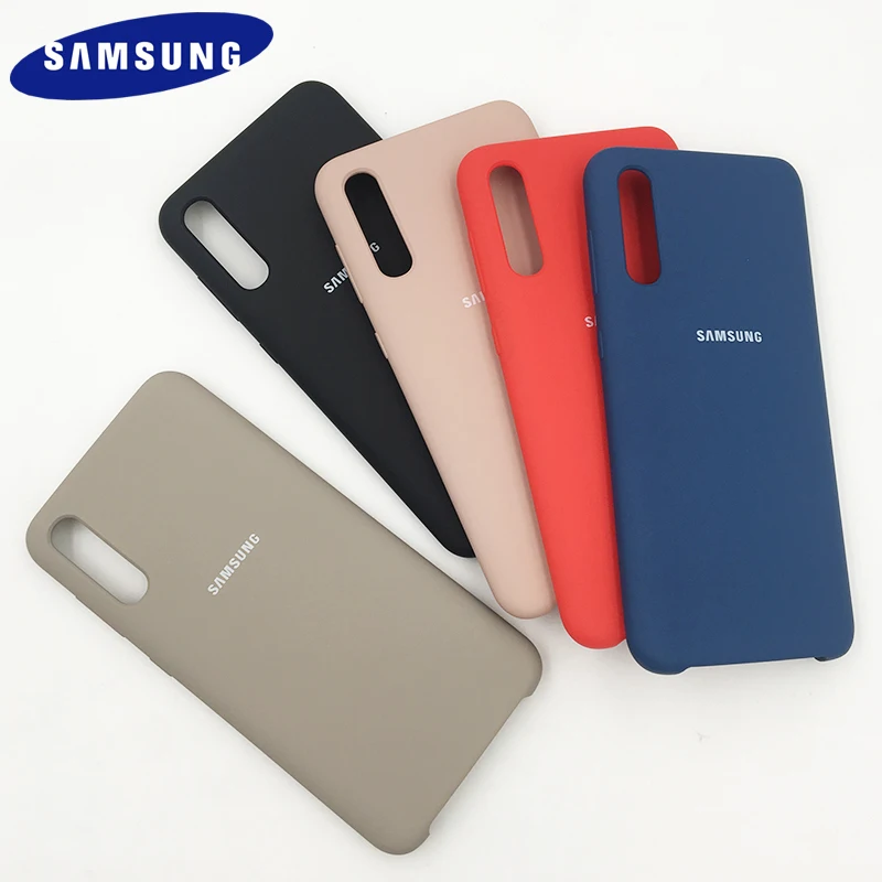

Original Samsung A50 Phone Case A 50 Silky Silicone Cover for Samsung Galaxy A50 a 50 SM-A505F A505F A505 Protective Cover &logo
