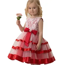 MUQGEW/Вечерние платья для маленьких девочек платье-пачка принцессы для девочек детское кружевное торжественное платье-пачка принцессы с бантом на свадьбу