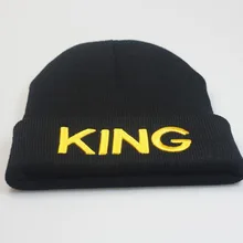 Король Королева шапочки skullies Шапки зима теплая Шапки Bone высокое качество хип-хоп Gorros Для мужчин Для женщин 6 видов цветов