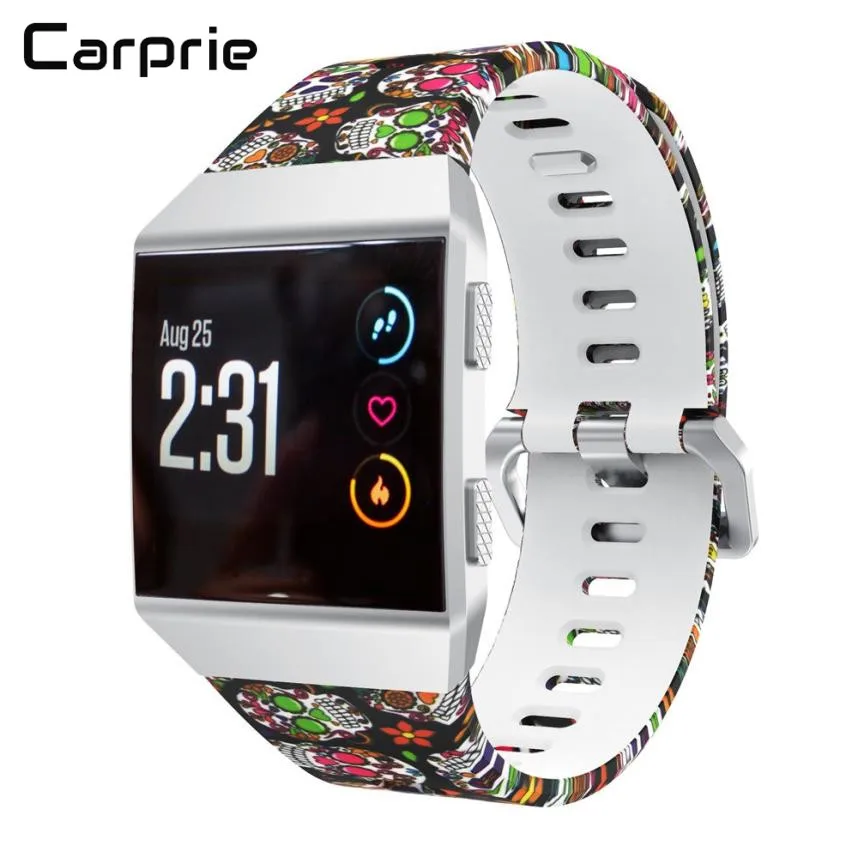 

CARPRIE Sport Fashion Pattern Silicone Strap Wrist Band Replacement For Fitbit Ionic drop shipping feb28