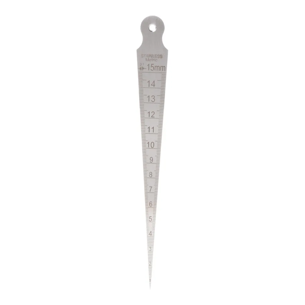 

1-15mm Stainless Steel Taper Gauge Feeler Gap Hole Metric Inch Measuring Tool