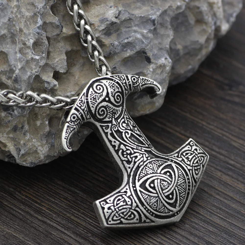 Youe Shoe Мужская обувь Viking Talisman Thor Hammer амулет в виде молота Odin Ворон символ узел