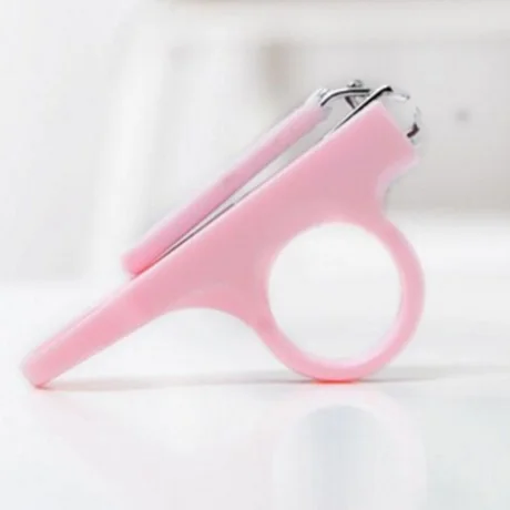 Портативные мини детские маникюрные ножницы безопасные ножницы резаки новые профессиональные детские аксессуары для ухода за ногтями - Цвет: pink