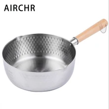 Японские кухонные горшки 18 см Классическая емкость для молока лапша Снежная посуда нержавеющая сталь Япония кухня оба для газовой индукции