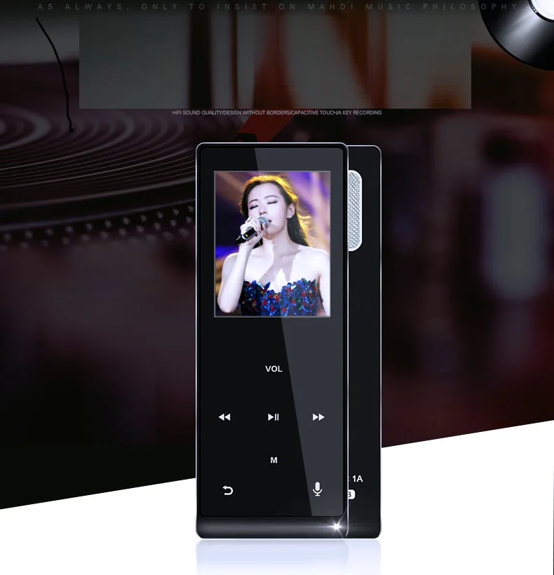 Bluetooth HIFI MP4 Player 8G Touch Screen MP3 Multi-language Shatterproof Scratch Resistant Pedo Meter Recorder E-Book Video (1)