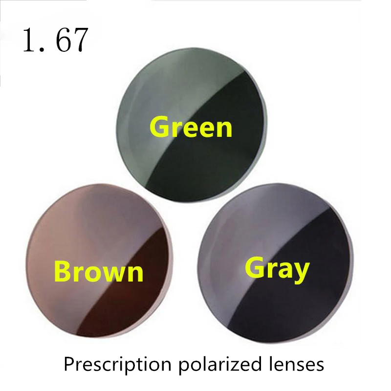 High quality 1.67 index prescription sunglasses polarized lenses Gray