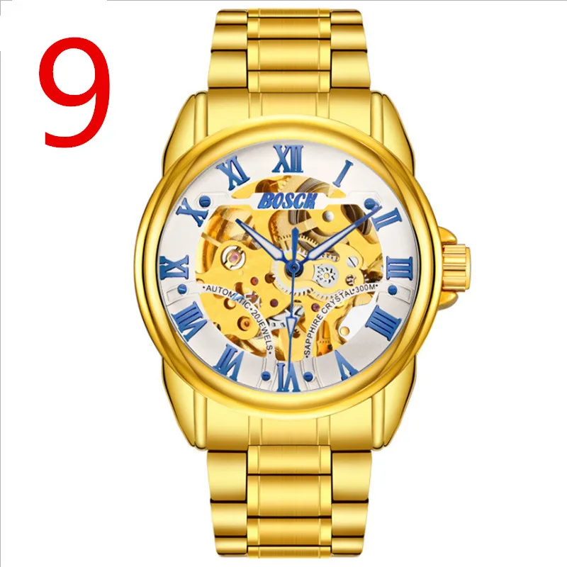 

In 2019, the newly launched gold quartz luxury brand senior military watch and 22 mm stainless steel logistics male watch.