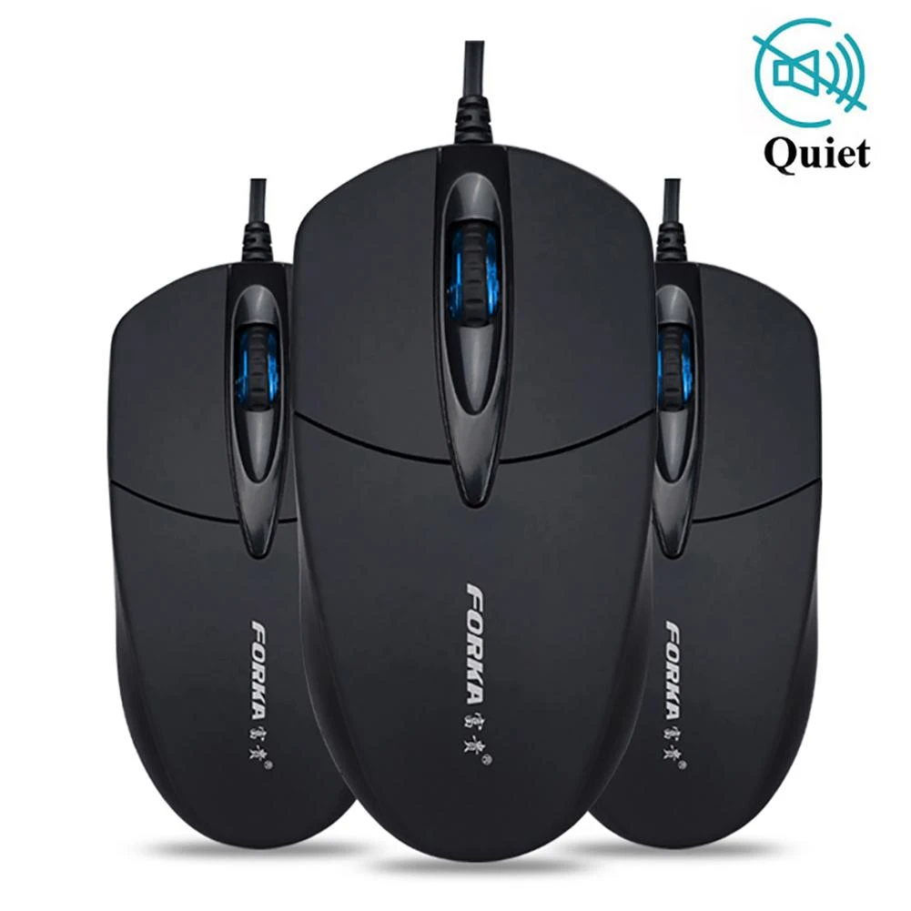 USB Wired Mouse V9 Ergonomic Silent Click 1200DPI 3 Buttons Optical Office Home Corded Mouse for PC Computer Notebook No Sound 
