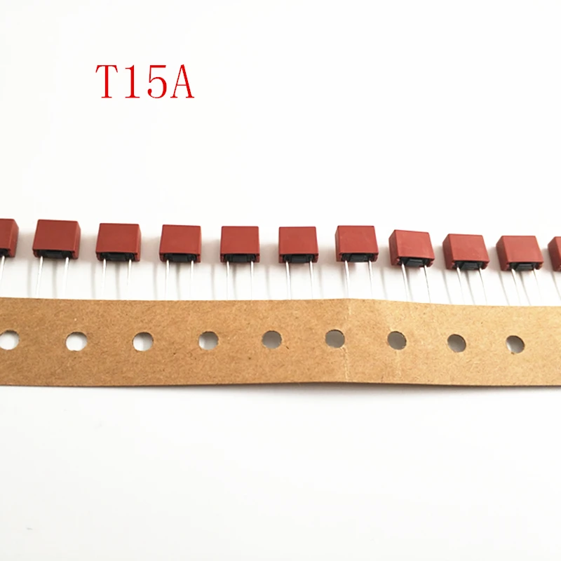 50pcs/lot T15A 392 Square Plastic Fuses 15A 250V Slow Blow Square Fuse