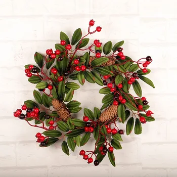 

Christmas Wreath LED Light Christmas Tree Garland Fake Hanging Decor Outdoor US
