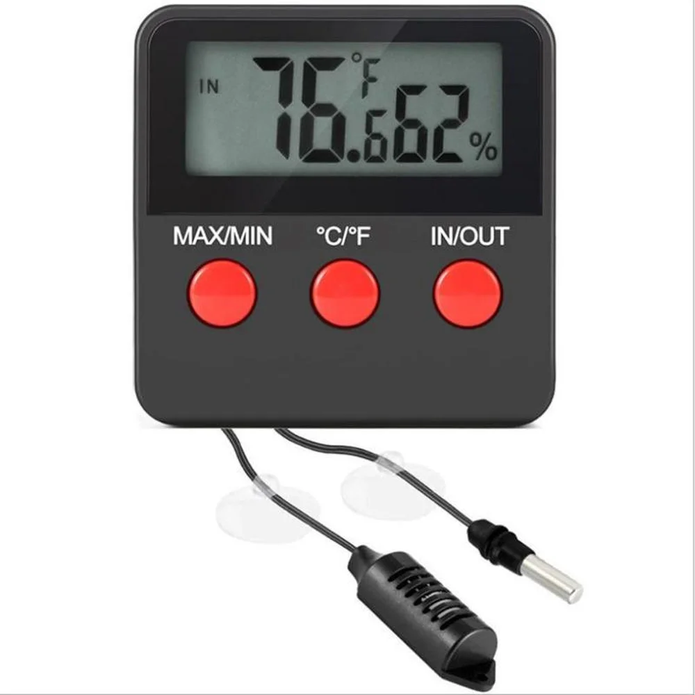 

Mini Digital Thermometer Hygrometer LCD Reptile Tank Egg Incubator Monitor Meter Probe Temperature Instruments