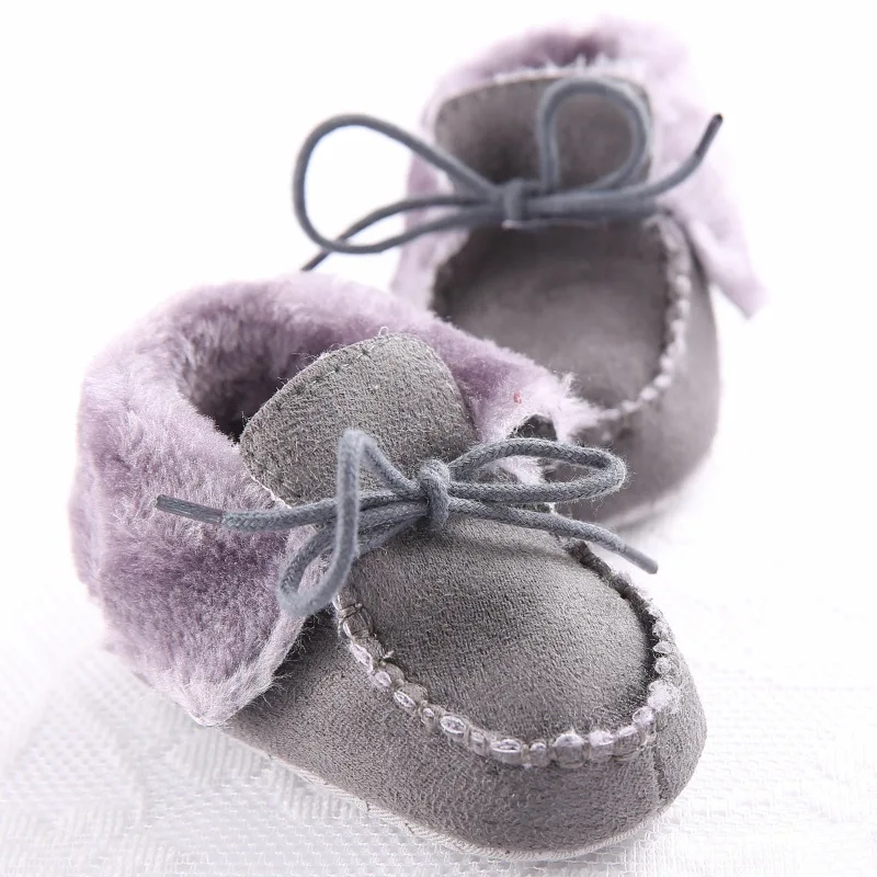 Зимние хлопковые и шерстяные кружево до детские мокасины на мягкой подошве теплый обувь для мальчиков первые ходунки новорожденных