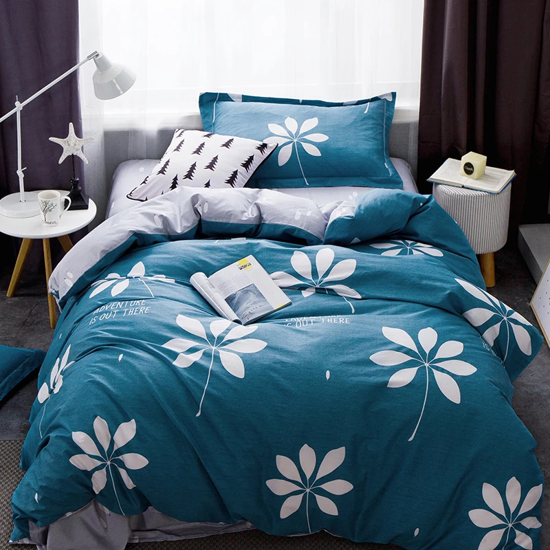 IvaRose nuevo algodón suave lecho 3 piezas plana sábanas funda de almohada Juego de Cama hoja funda Nórdica tamaño doble conjuntos 28 IvaRose nuevo algodón suave lecho 3 piezas plana sábanas funda de almohada Juego de Cama hoja funda Nórdica tamaño doble conjuntos 28