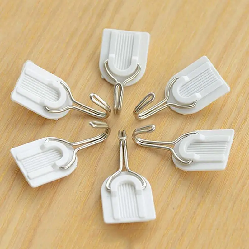 White Sticky Self Adhesive Hook For Door Kitchen Bathroom Tower Holder
